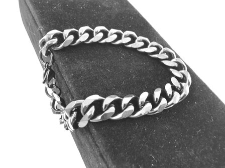 SCHWARZES STAHLGLIEDERARMBAND Br 11 mm, erh&auml;ltlich in 2 Gr&ouml;&szlig;en