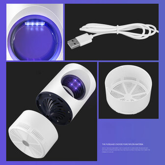 Elektrische Vliegenvanger, ultraviolet ledlamp, staand, usb