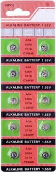 AG4 Knopfzellen-Uhrenbatterien 10 St&uuml;ck