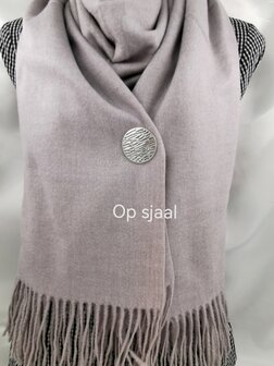 Magnet, Brosche, rund, Metallgeflecht, silberfarben zum Verschlie&szlig;en von Schal, Schal und Strickjacke.