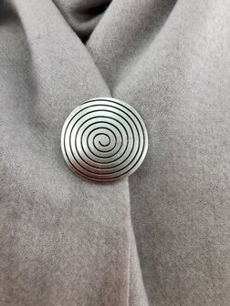 Magnet, Brosche, rund, Lebensspirale, silberfarben zum Verschlie&szlig;en von Schal, Schal und Strickjacke.