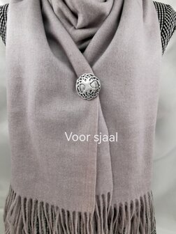 Magneet, broche, Tree of Life, Zilverkleurig voor omslagdoek, sjaal en vest te sluiten.