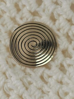 Magnet, Brosche, rund, Lebensspirale, goldfarben zum Verschlie&szlig;en von Schal, Schal und Strickjacke.