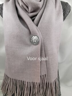 Magneet, broche, vlinder, Zilverkleurig voor omslagdoek, sjaal en vest te sluiten.