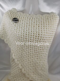 Magneet, broche, rond, zwart streep met strass steentjes, Zilverkleurig voor omslagdoek, sjaal en vest te sluiten.