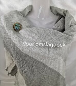 Magnet, Brosche, Perlmutt Oval, goldfarben zum Verschlie&szlig;en von Schal, Schal und Strickjacke.