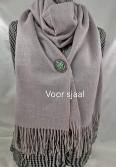 Magnet, Brosche, Perlmutt Oval, goldfarben zum Verschlie&szlig;en von Schal, Schal und Strickjacke.