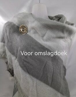 Magneet, broche, Zeeuwse knoop, Goudkleurig voor omslagdoek, sjaal en vest te sluiten.