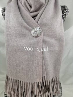 Magnet, Brosche, rund, Mandala-Symbol silberfarben zum Verschlie&szlig;en von Schal, Schal und Strickjacke.