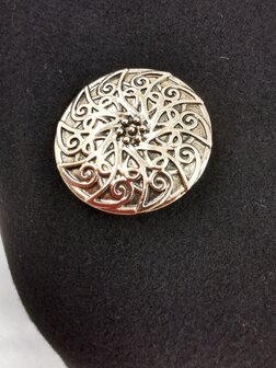 Magnet, Brosche, rund, Mandala-Symbol goldfarben zum Verschlie&szlig;en von Schal, Schal und Strickjacke.