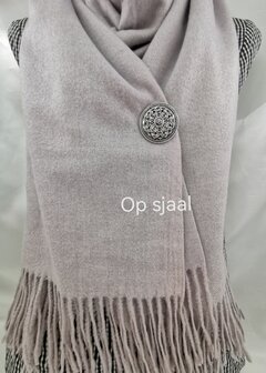 Magnet, Brosche, rund, Lotosblume Silberfarben zum Verschlie&szlig;en von Schal, Schal und Strickjacke.