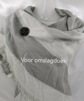 Magneet, broche, acrylplaat, Multi kleurig voor omslagdoek, sjaal en vest te sluiten.