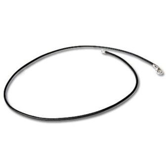 Ketting - 55cm Echt leren koord met rvs kreeft sluiting -  zonder verbindingsring