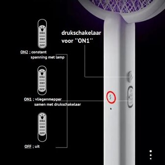 Elektrische vliegenmepper/vanger wit, ultraviolet ledlamp, vliegenlamp, hangend of handgehouden of staand, usb