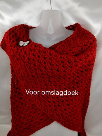 Magneet, broche, parelmoer vlinder, Goudkleurig voor omslagdoek, sjaal en vest te sluiten.