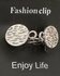 Clips, met metal mesh en midden een ring in kleur antiek zilver look. _