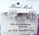 Clips, met  Edelweiss en midden een ring in kleur antiek zilver look. _